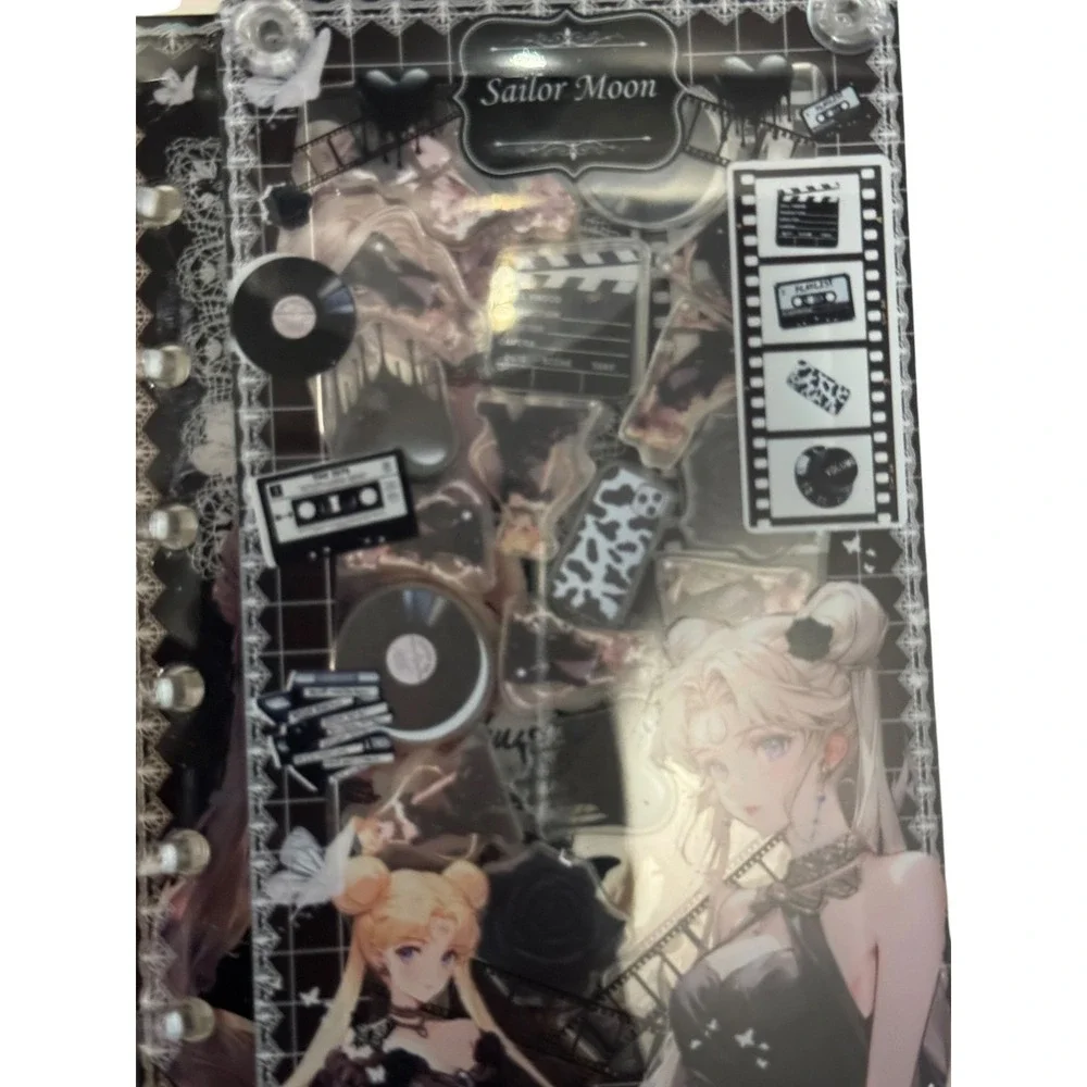 Sailor Moon A7 Shaker Notebook Gothic 6 Ring Binder Journal